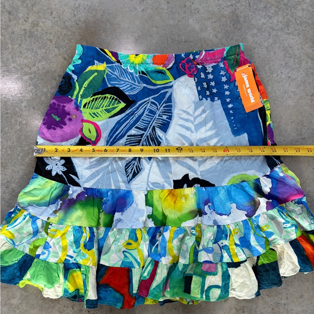 Jams Words Colorful Tiered Floral Skirt - Picture 5 of 12